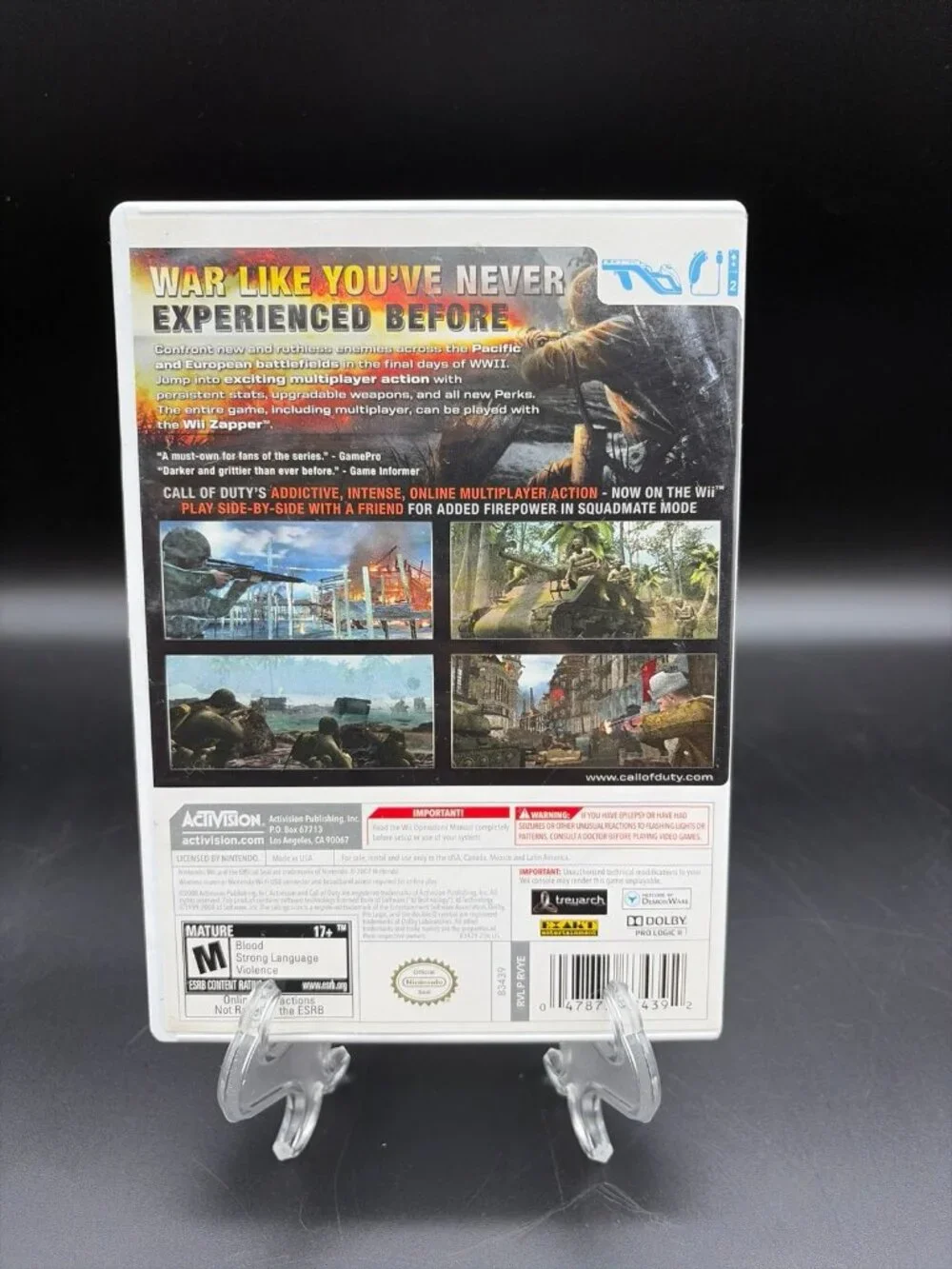 Call of Duty World at War Nintendo Wii Complete CIB Tested